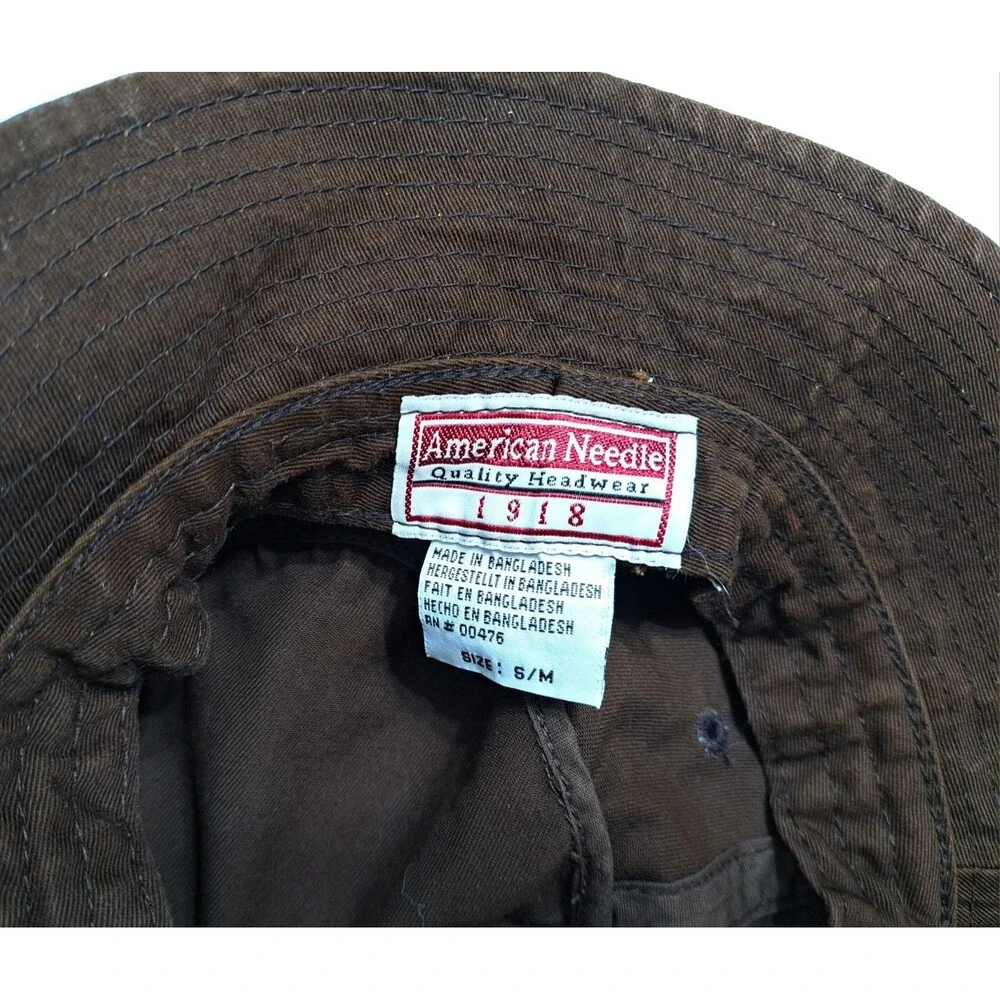 New York Yankees American Needle Mens Bucket Hat Brown Cotton Size Small/Medium